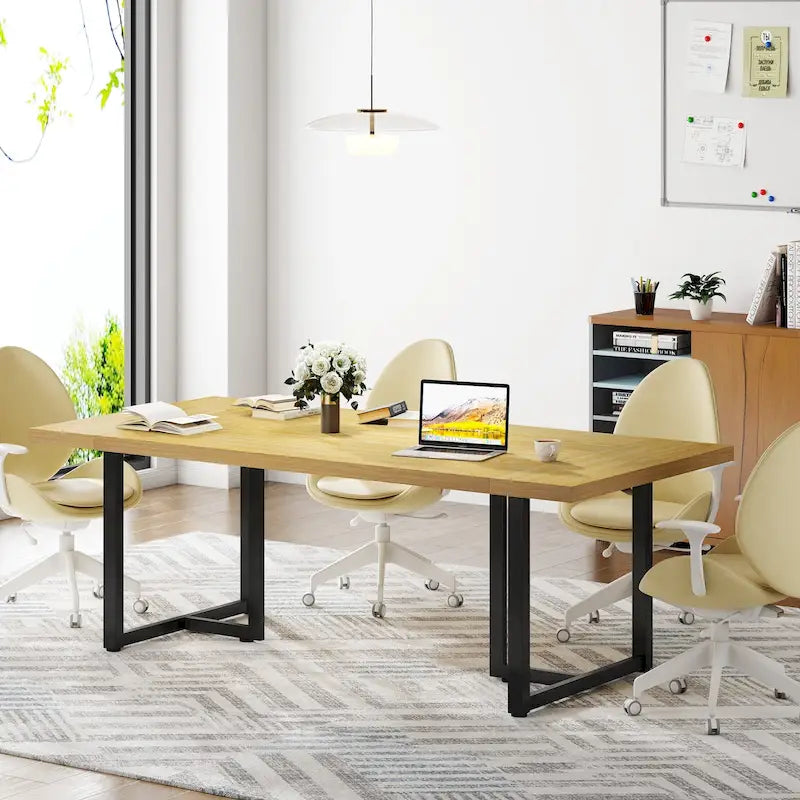 Bureau d'ordinateur exécutif de 70,8 pouces pour bureau à domicile