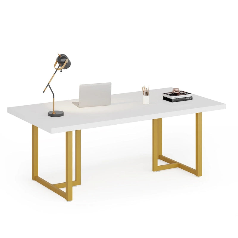 Bureau d'ordinateur exécutif de 70,8 pouces pour bureau à domicile