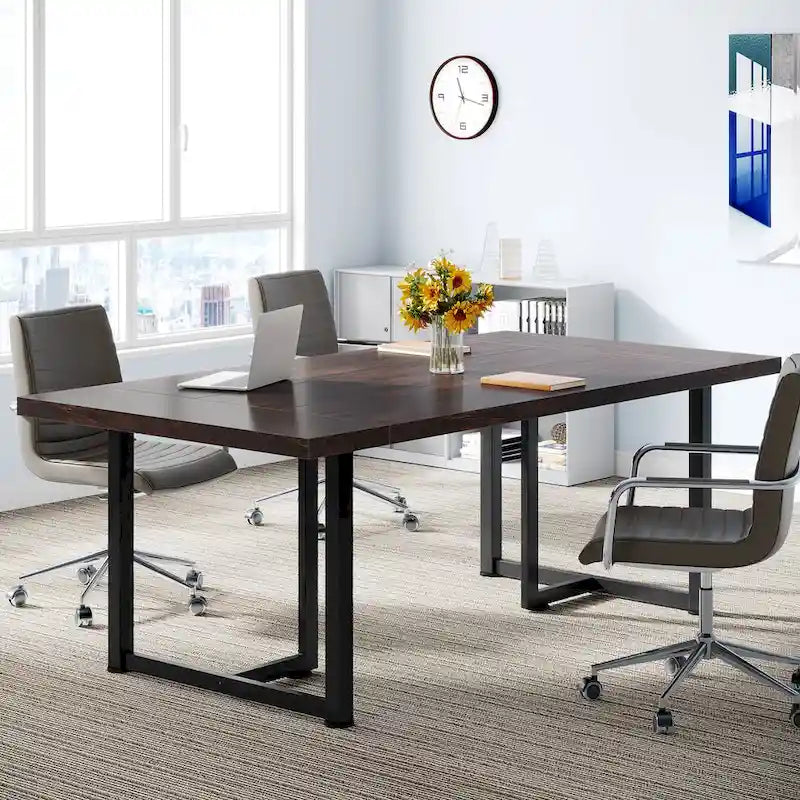 Bureau d'ordinateur exécutif de 70,8 pouces pour bureau à domicile