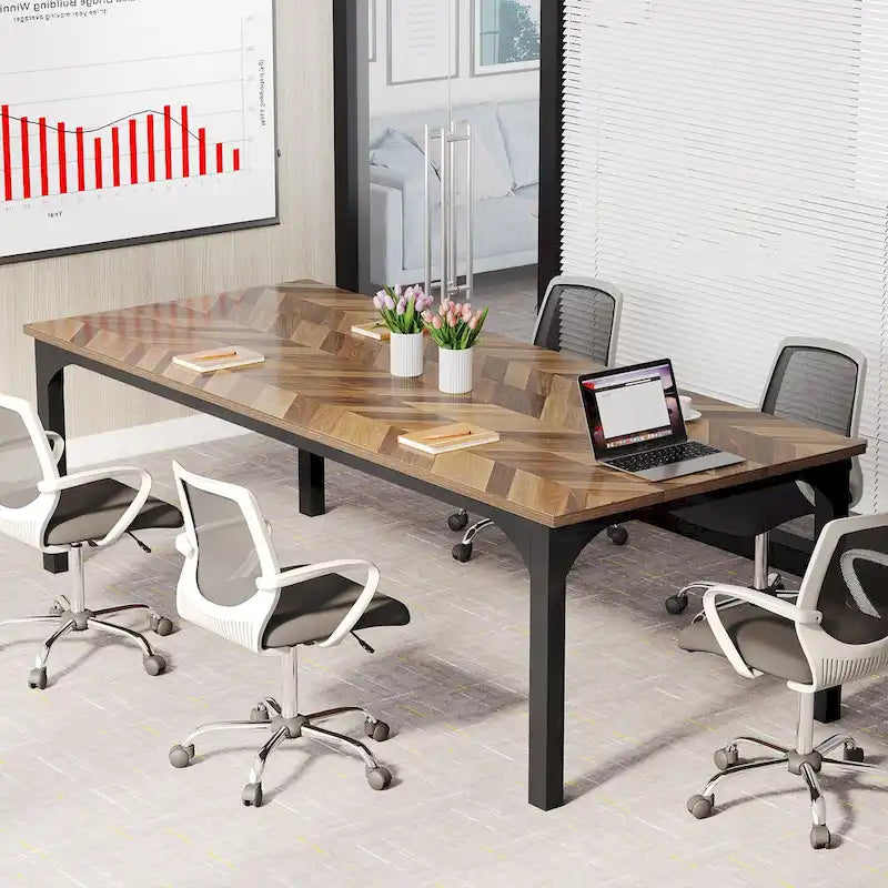 Bureau de direction de 70,8 pouces, grand bureau d'ordinateur de bureau