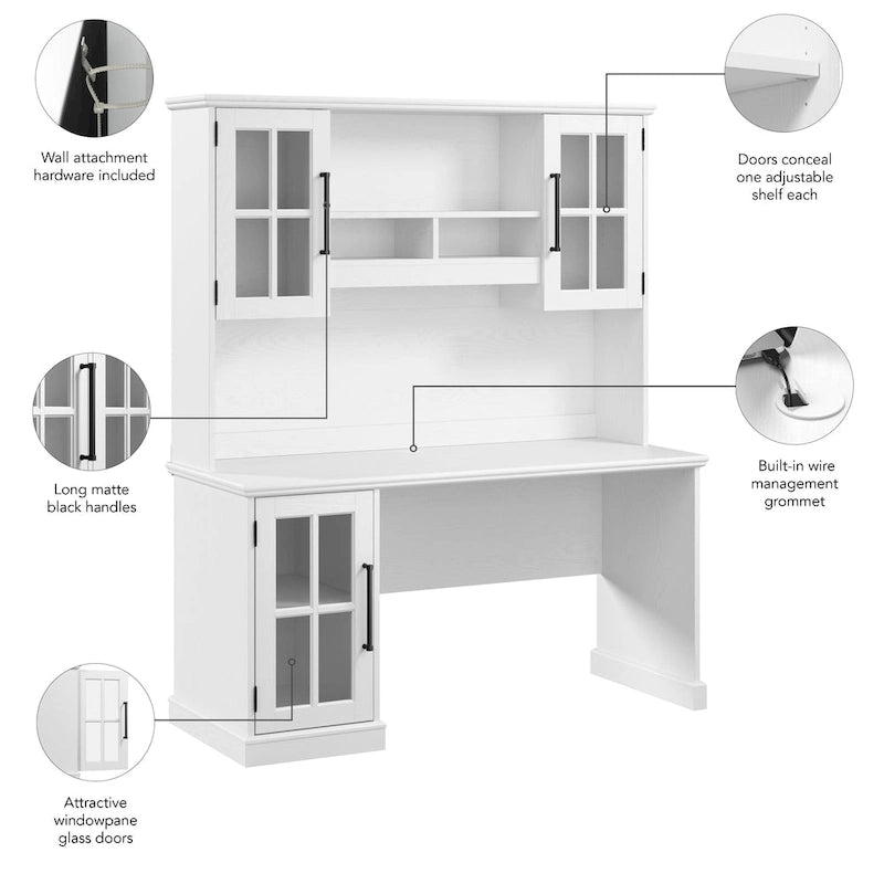 Bureau informatique Westbrook 60W avec étagère par Bush Furniture