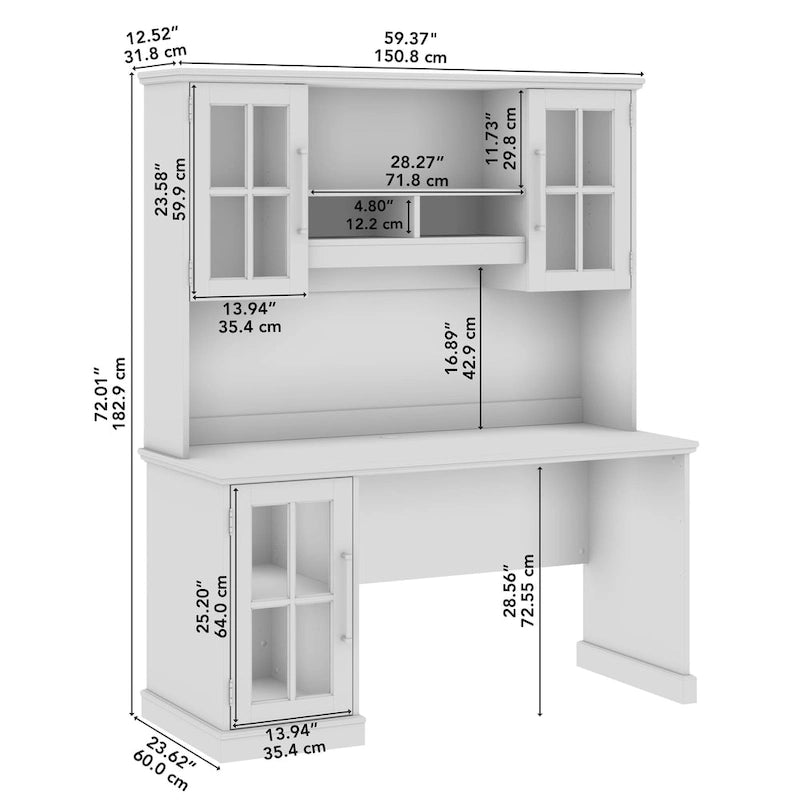 Bureau informatique Westbrook 60W avec étagère par Bush Furniture
