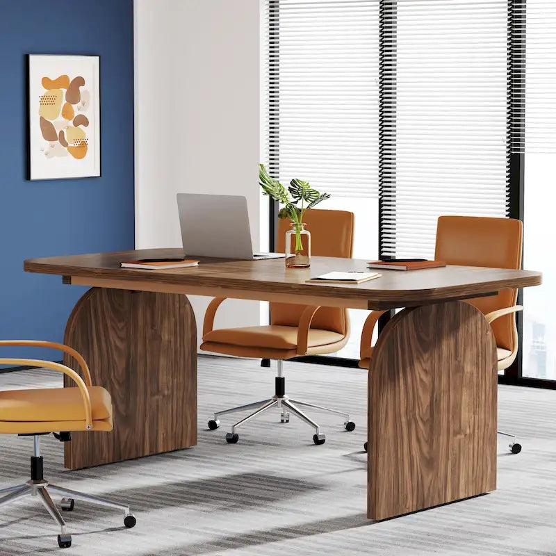 Bureau de direction de 63 pouces, grande station de travail rectangulaire pour ordinateur de bureau
