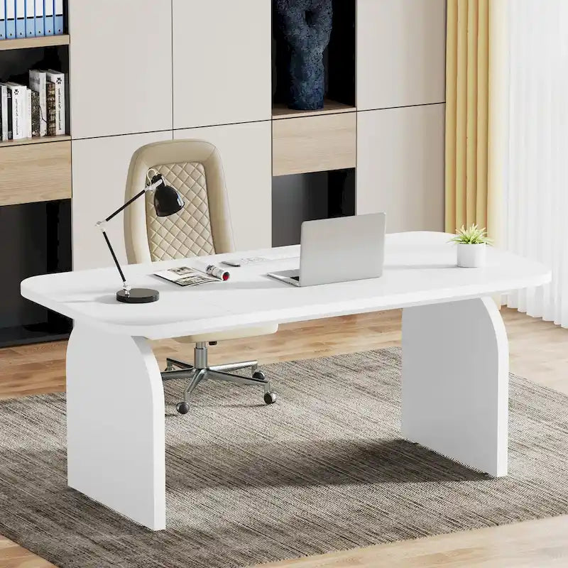 Bureau de direction de 63 pouces, grande station de travail rectangulaire pour ordinateur de bureau