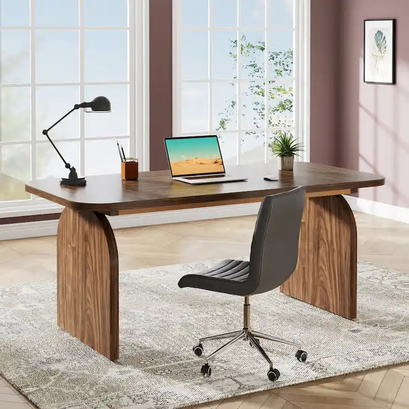 Bureau de direction de 63 pouces, grande station de travail rectangulaire pour ordinateur de bureau