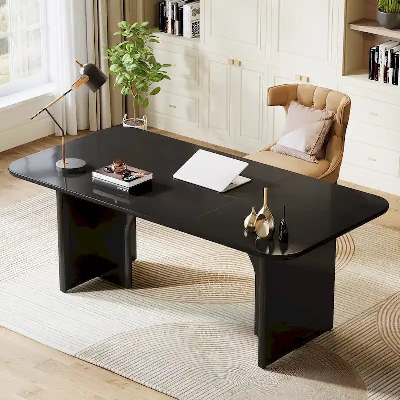 63 bureau de direction, grand bureau d'ordinateur, bureau moderne pour la maison