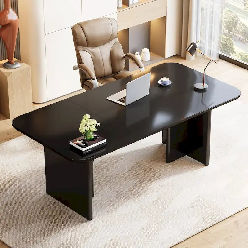 63 bureau de direction, grand bureau d'ordinateur, bureau moderne pour la maison