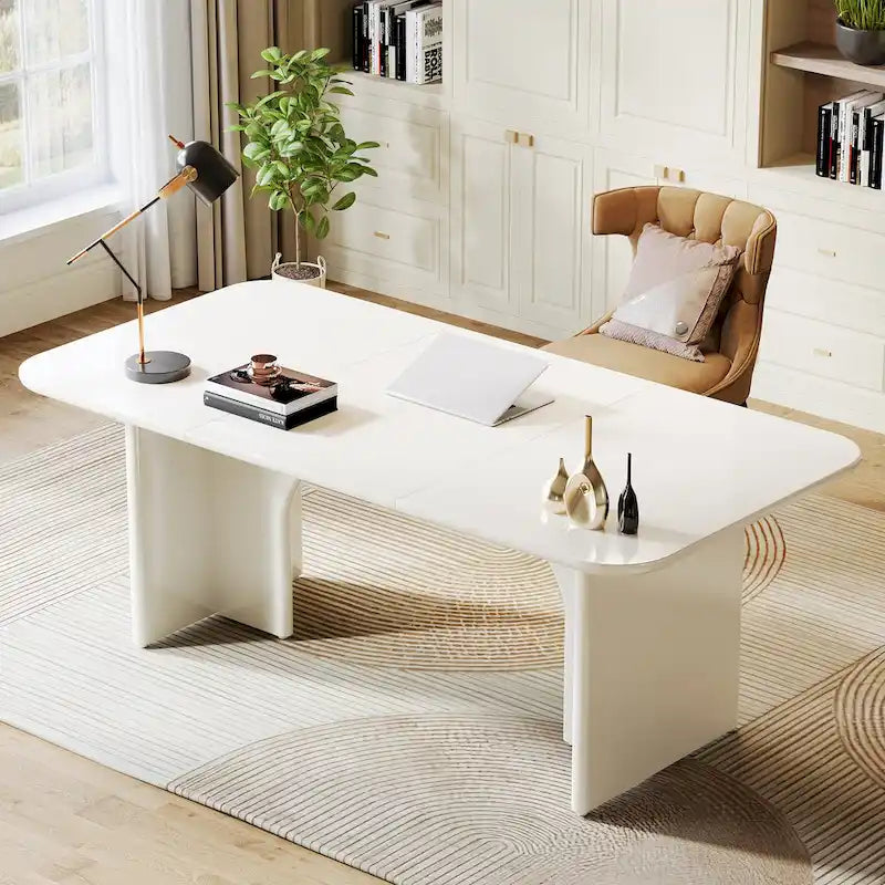 63 bureau de direction, grand bureau d'ordinateur, bureau moderne pour la maison