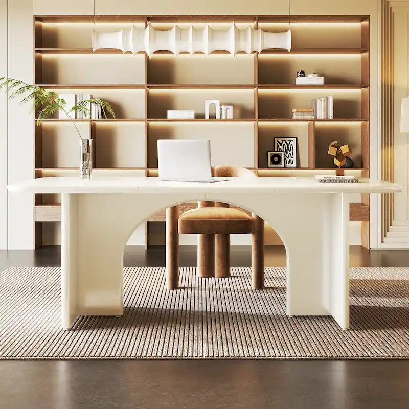 63 bureau de direction, grand bureau d'ordinateur, bureau moderne pour la maison