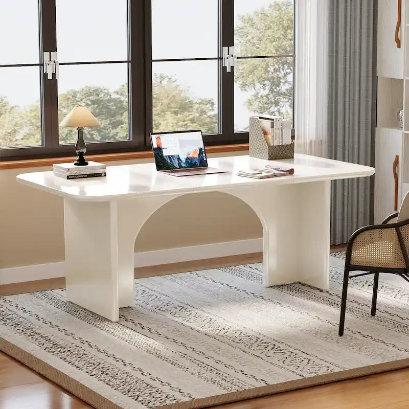 63 bureau de direction, grand bureau d'ordinateur, bureau moderne pour la maison