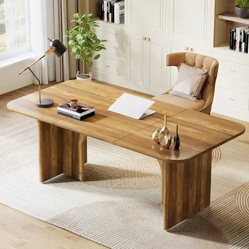 63 bureau de direction, grand bureau d'ordinateur, bureau moderne pour la maison