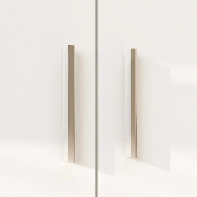 Bibliothèque avec 4 portes, 4 tiroirs et étagères de rangement, Noir - 199,9 cm H