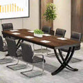 Table de conférence de 1,98 m pour 6-8 personnes, table de séminaire rectangulaire de 198 cm de long