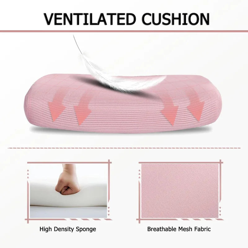 Chaise de bureau ergonomique pivotante en maille avec repose-pieds