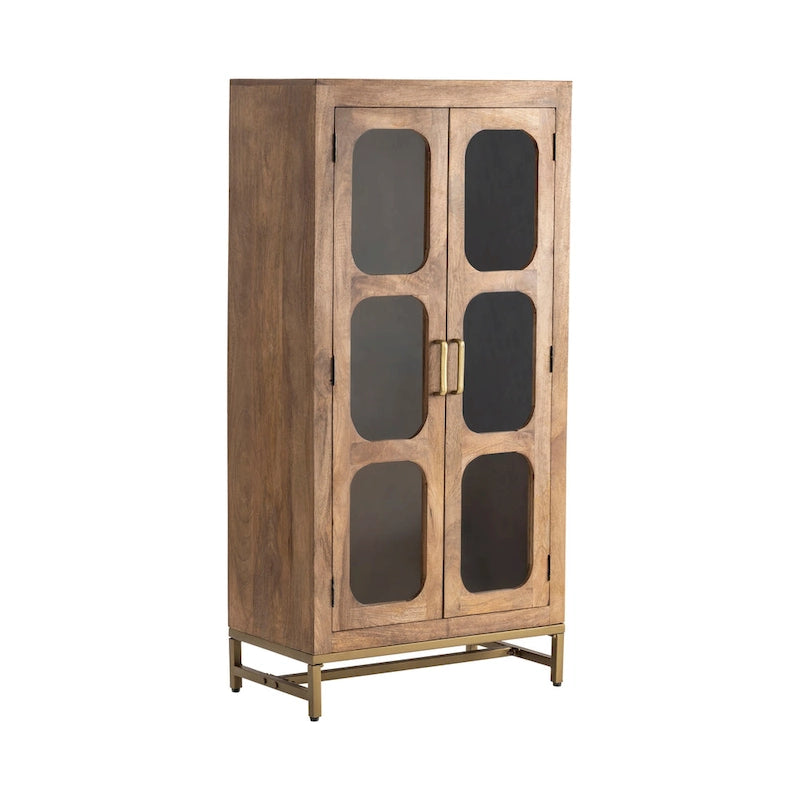 Vitrine Apollo en bois à deux portes - 30 x 16 x 61