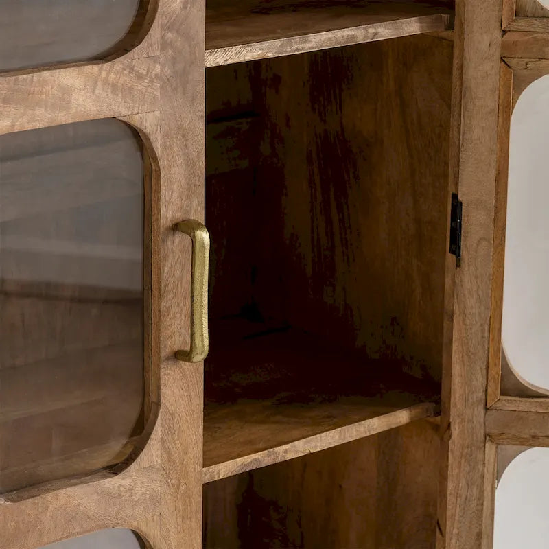 Vitrine Apollo en bois à deux portes - 30 x 16 x 61