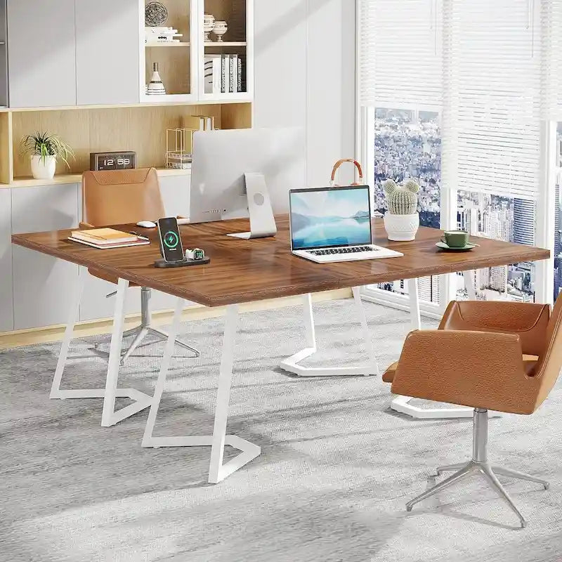 Bureau d'ordinateur de 140 cm, table de bureau avec pieds en métal pour la maison ou le bureau