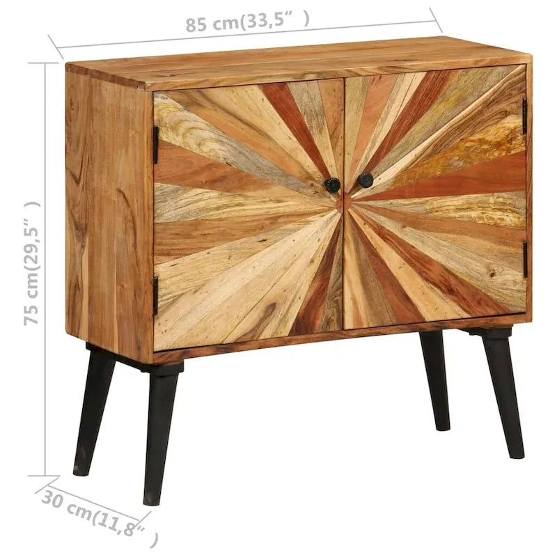 vidaXL Buffet Bois de manguier massif 33,5x11,8x29,5