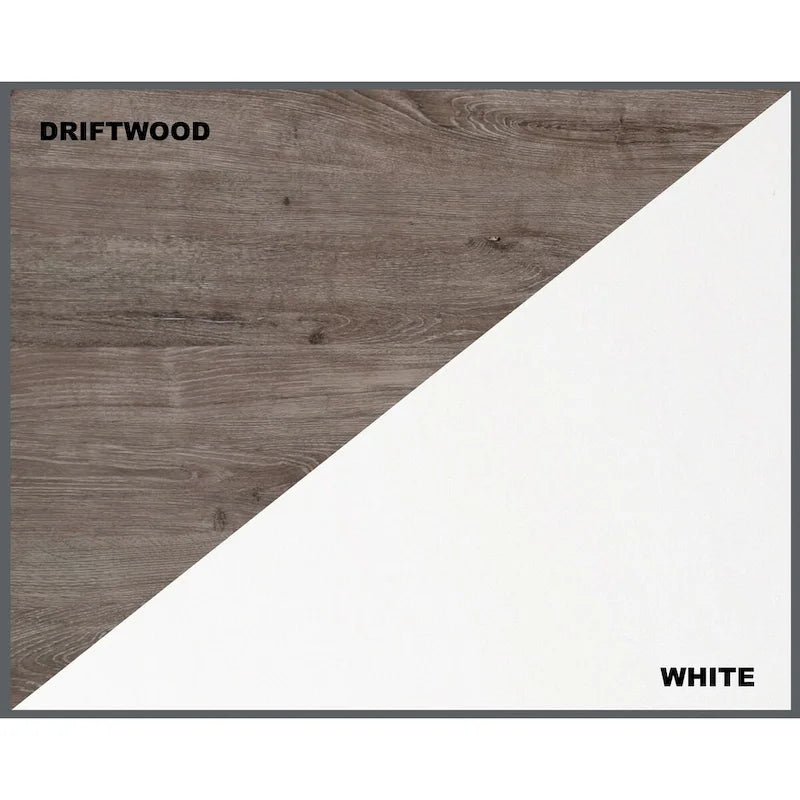 Bureau d'écriture contemporain bicolore Saint Birch Finley de 59 pouces avec rangement
