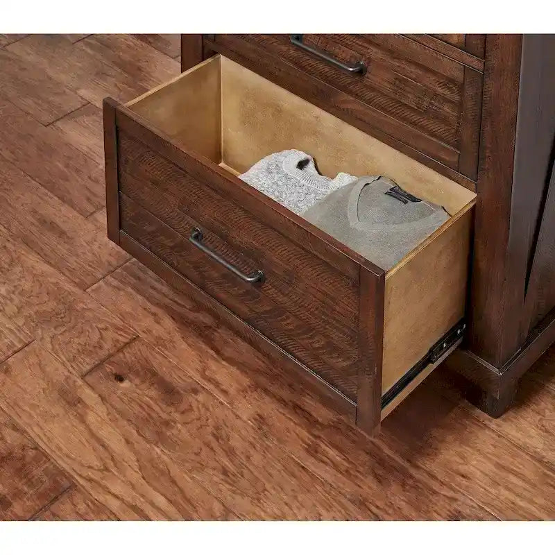 Collection de chambre à coucher 4 pièces en bois massif Shelba Simply Solid avec rangement
