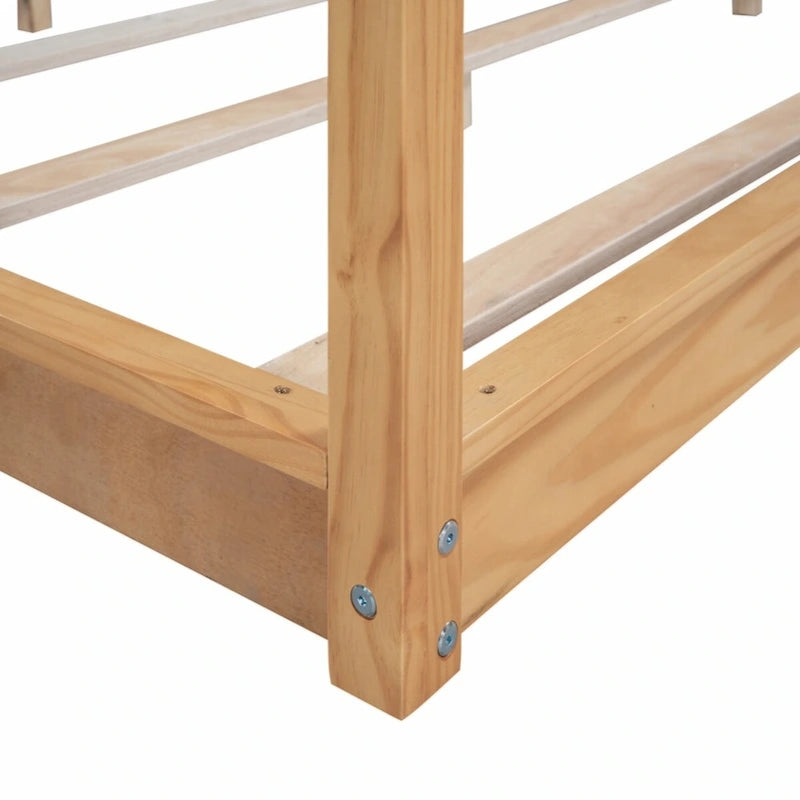 Lit plateforme baldaquin King size avec pieds de support