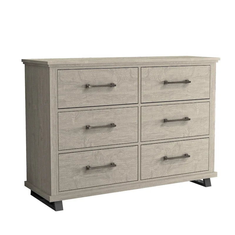 Ensemble de chambre à coucher 3 pièces de style campagnard - 2 tables de chevet et 1 commode