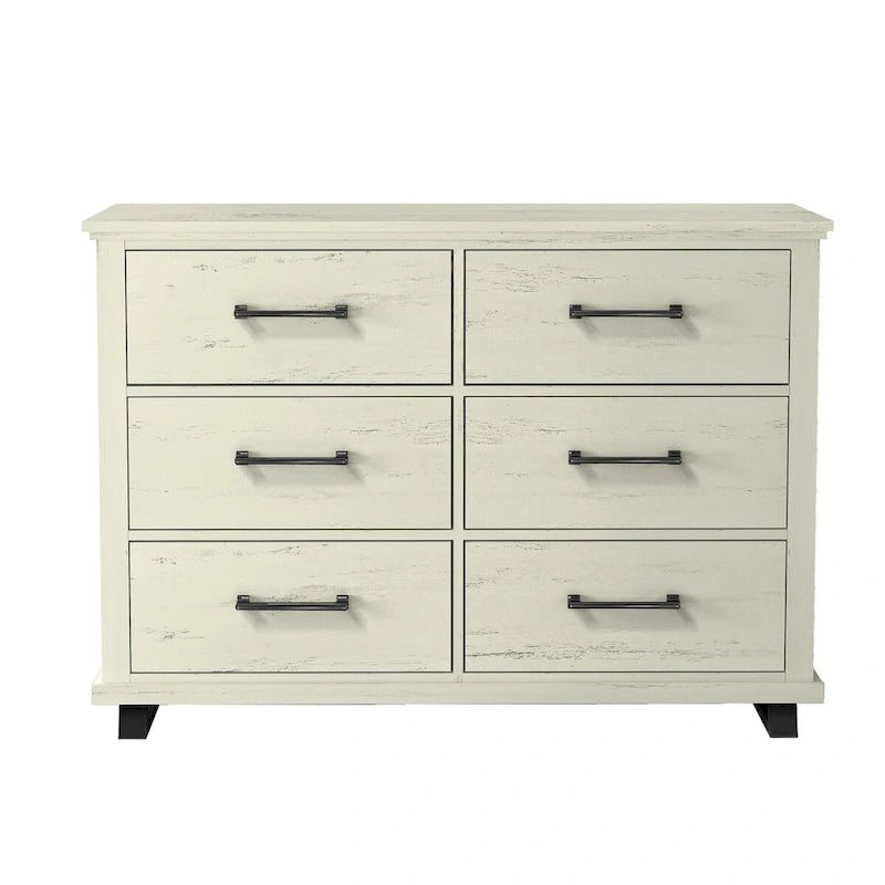 Ensemble de chambre à coucher 3 pièces de style campagnard - 2 tables de chevet et 1 commode