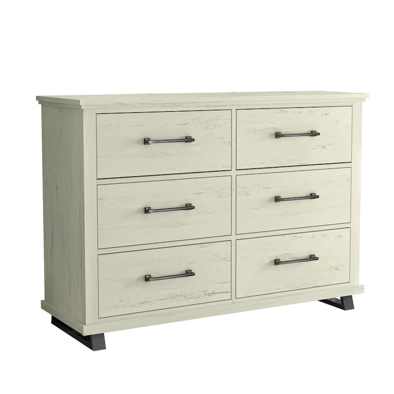 Ensemble de chambre à coucher 3 pièces de style campagnard - 2 tables de chevet et 1 commode