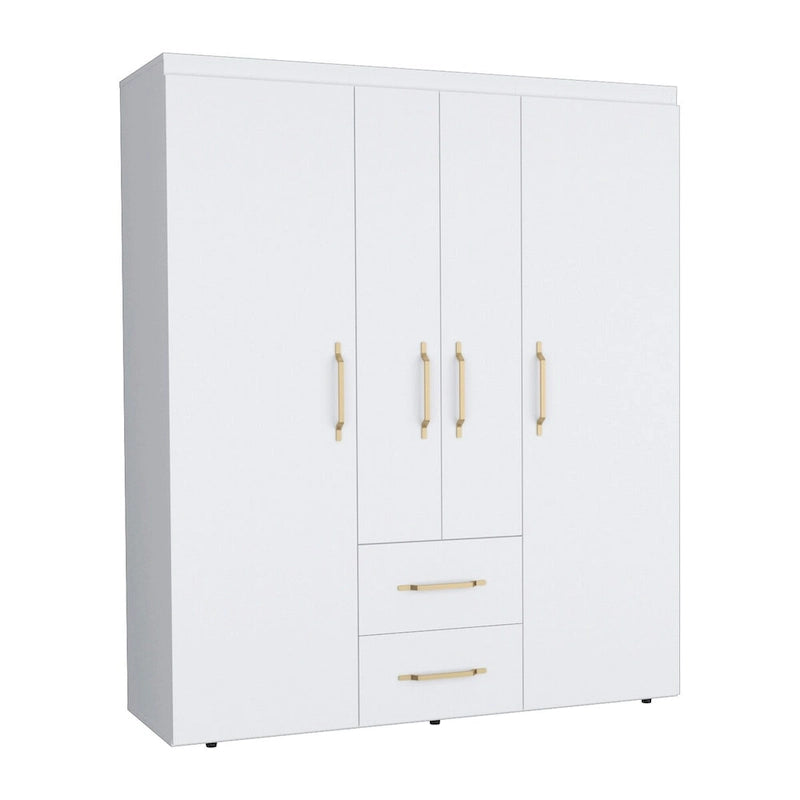 Armoire Bariloche avec tringles, étagères et 2 tiroirs