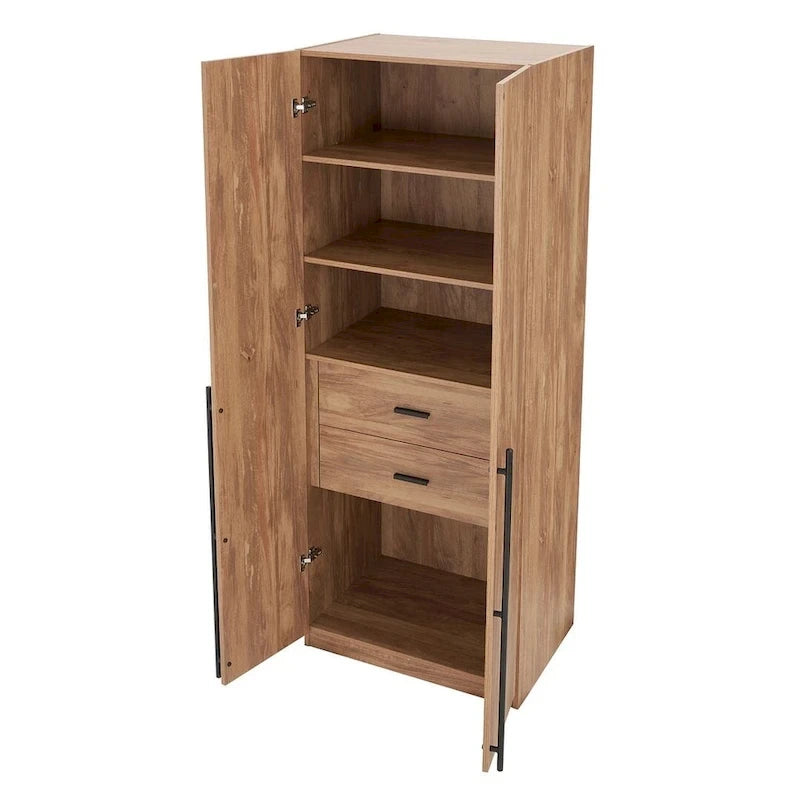 Manhattan Comfort Lee Armoire Garde-robe Moderne Autoportante 1.0 (Lot de 2)