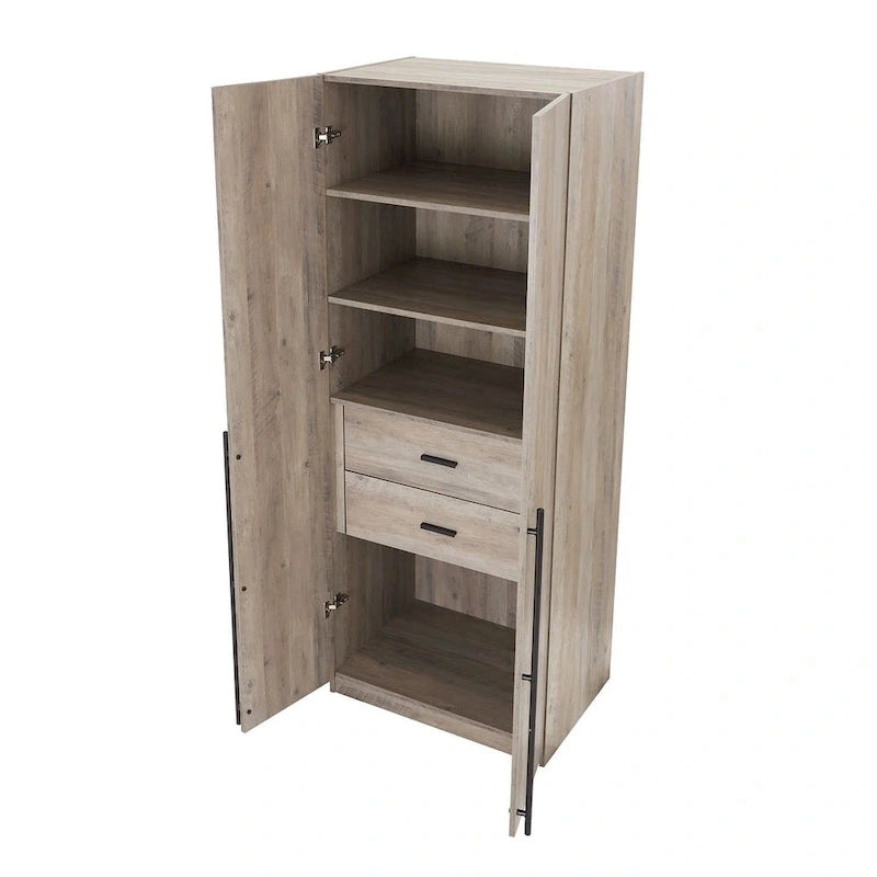 Manhattan Comfort Lee Armoire Garde-robe Moderne Autoportante 1.0 (Lot de 2)