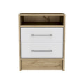 Rowley 2-Drawer 1-Shelf Rectangle Nightstand Smokey Oak