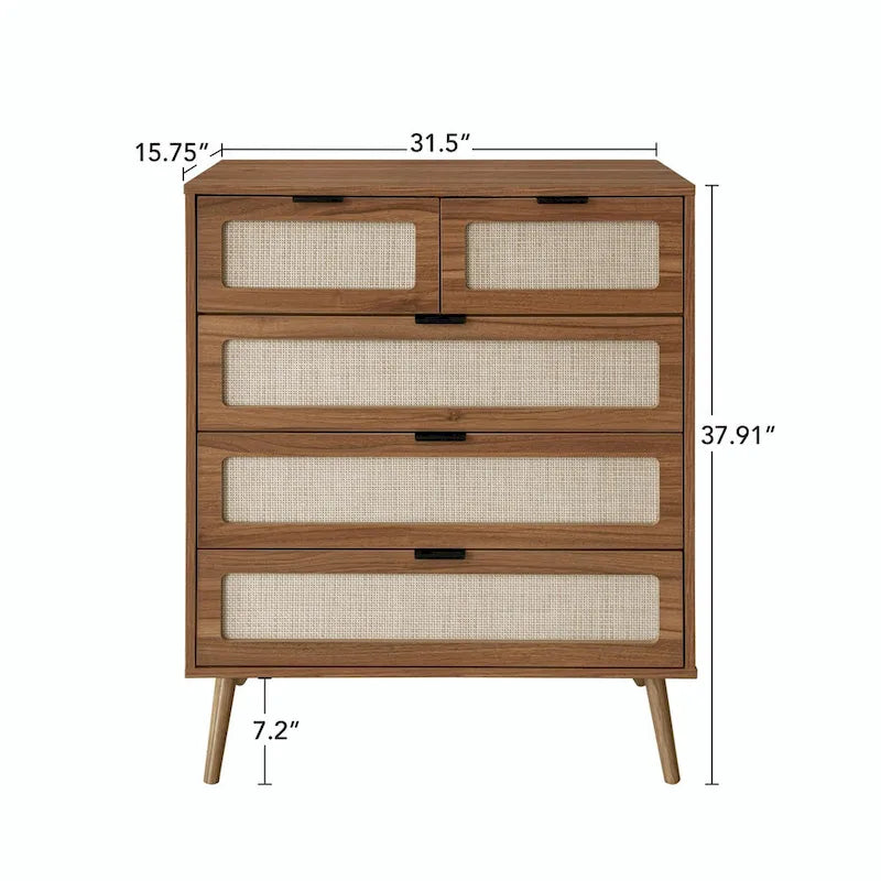 Meuble de rangement d'appoint à 5 tiroirs