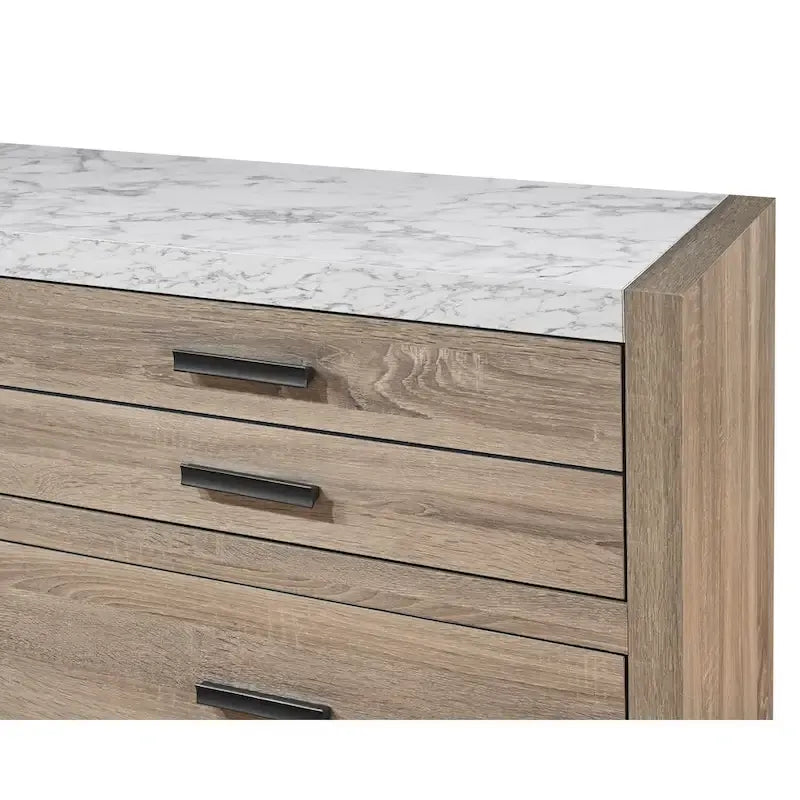 Ensemble de chambre à coucher Daemon 3 pièces en panneaux marron clair