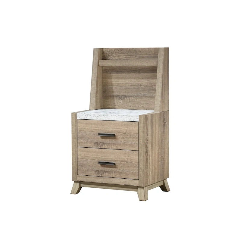 Ensemble de chambre à coucher Daemon 3 pièces en panneaux marron clair
