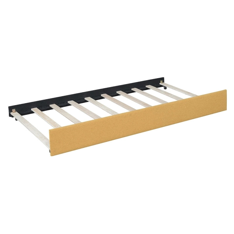 Lit de Repos Rembourré Grand Format avec Lit Gigogne Cadre de Canapé-Lit, Aucun Sommier Tapissier Requis