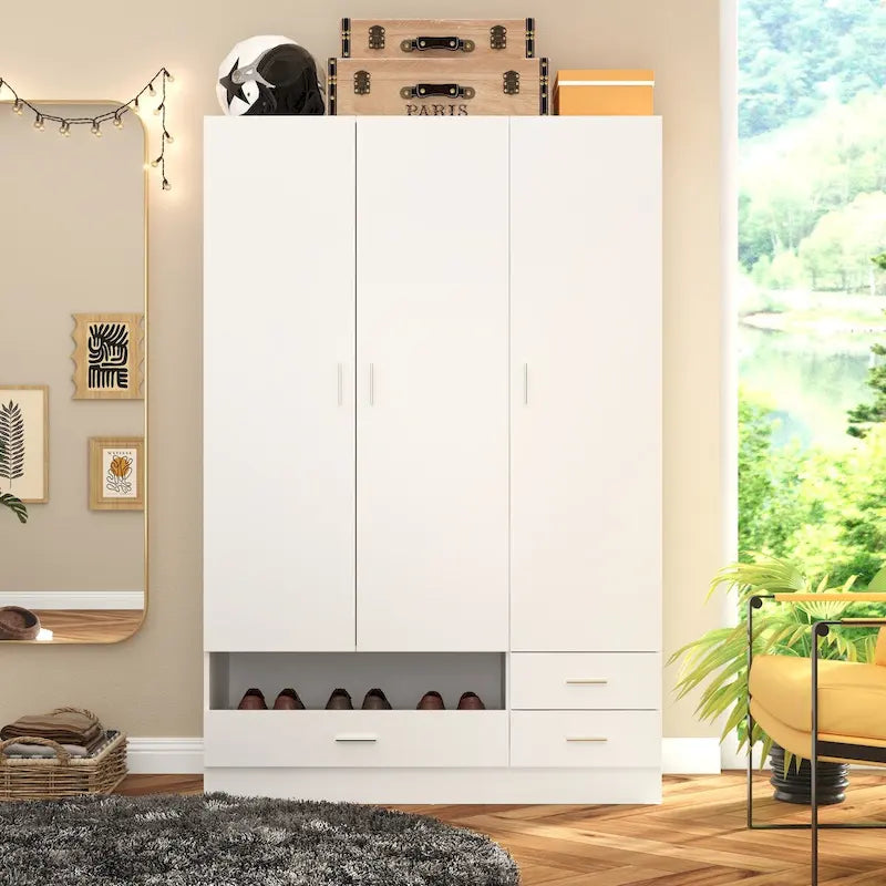 Ensemble de meubles de rangement combinant un espace de travail et une armoire avec une coiffeuse de luxe
