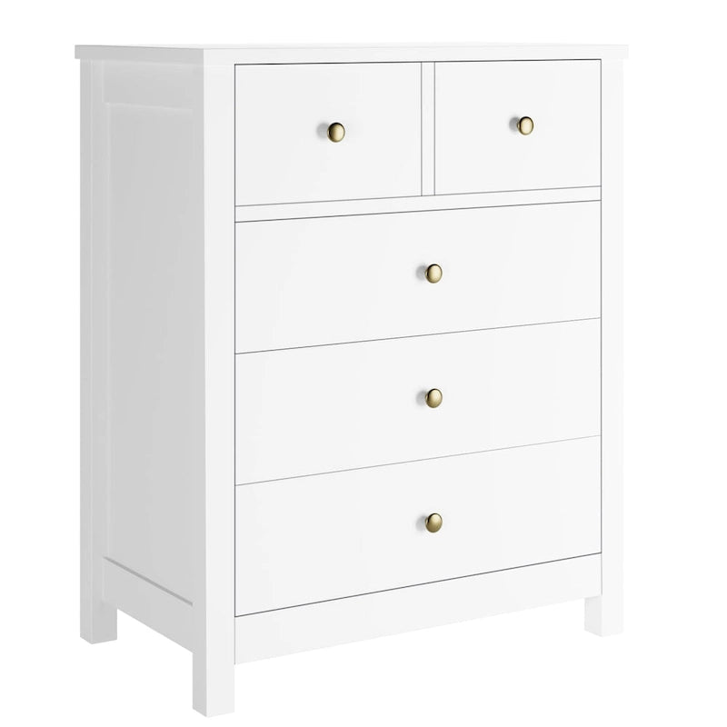 Commode à 5 tiroirs pour chambre à coucher au style moderne