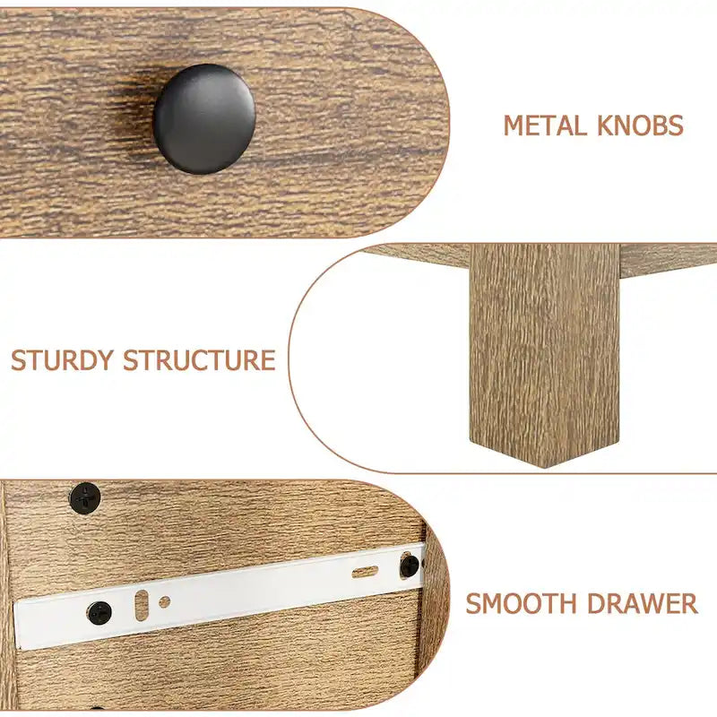 Commode à 5 tiroirs pour chambre à coucher au style moderne