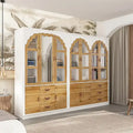 Ensemble double armoire Grand Dressing d'inspiration vintage avec accents métalliques