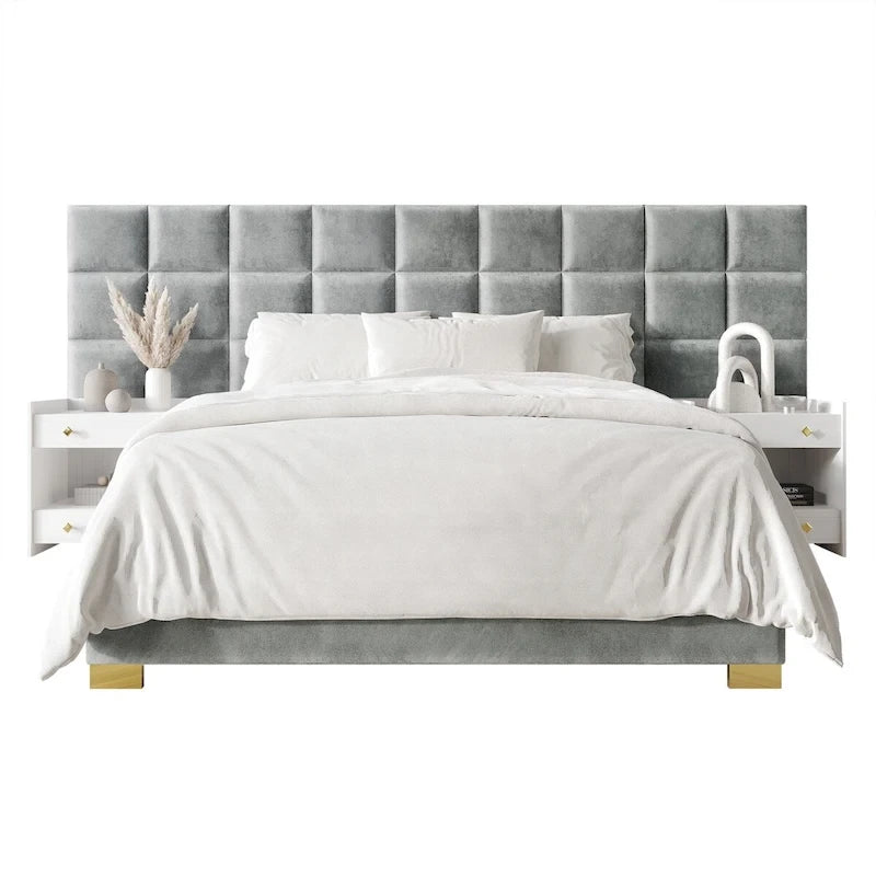Ensemble de chambre à coucher CraftPorch avec panneaux muraux de style milieu du siècle