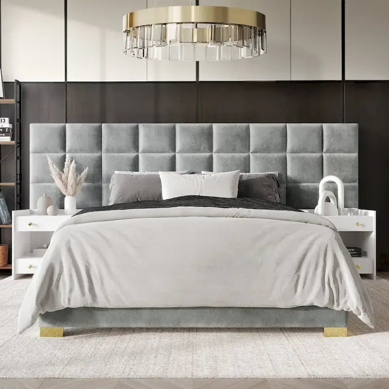 Ensemble de chambre à coucher CraftPorch avec panneaux muraux de style milieu du siècle