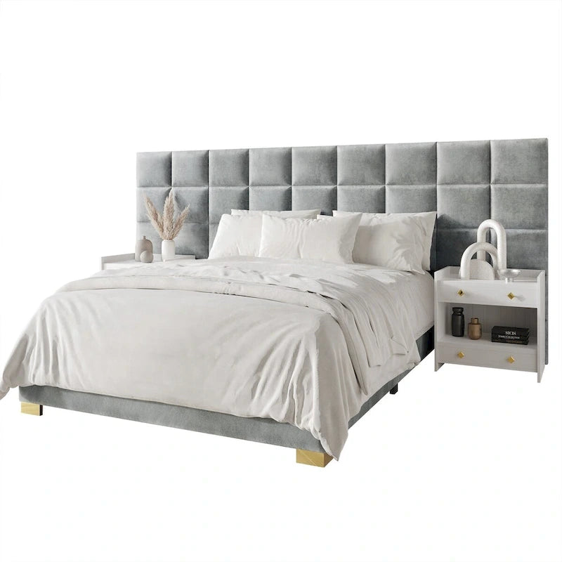 Ensemble de chambre à coucher CraftPorch avec panneaux muraux de style milieu du siècle