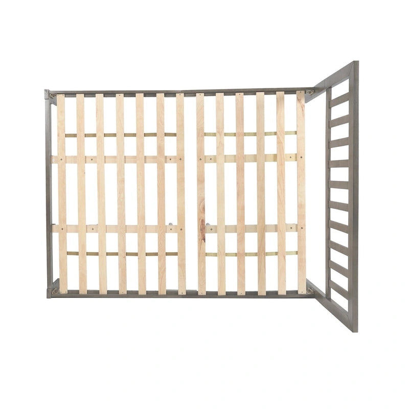 Lit plateforme queen en bois d'acacia