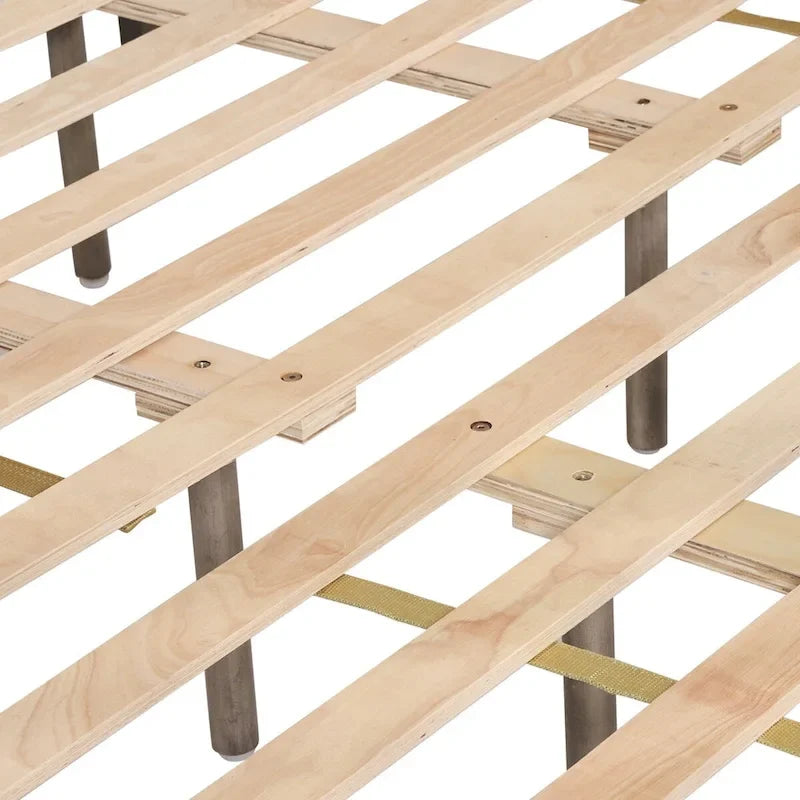 Lit plateforme queen en bois d'acacia