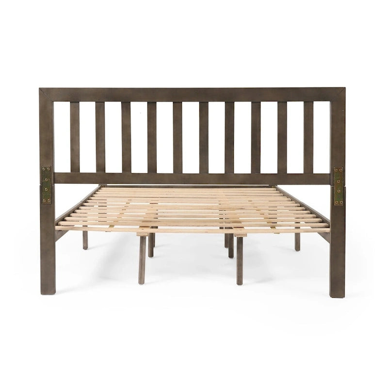 Lit plateforme queen en bois d'acacia