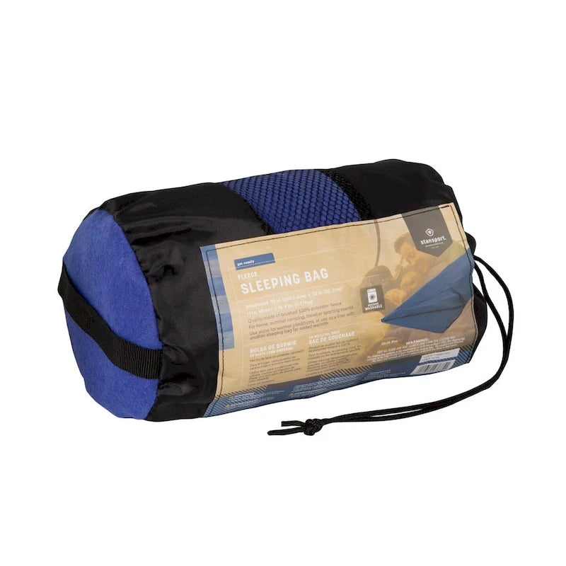 Sac de couchage en polaire Stansport - Bleu