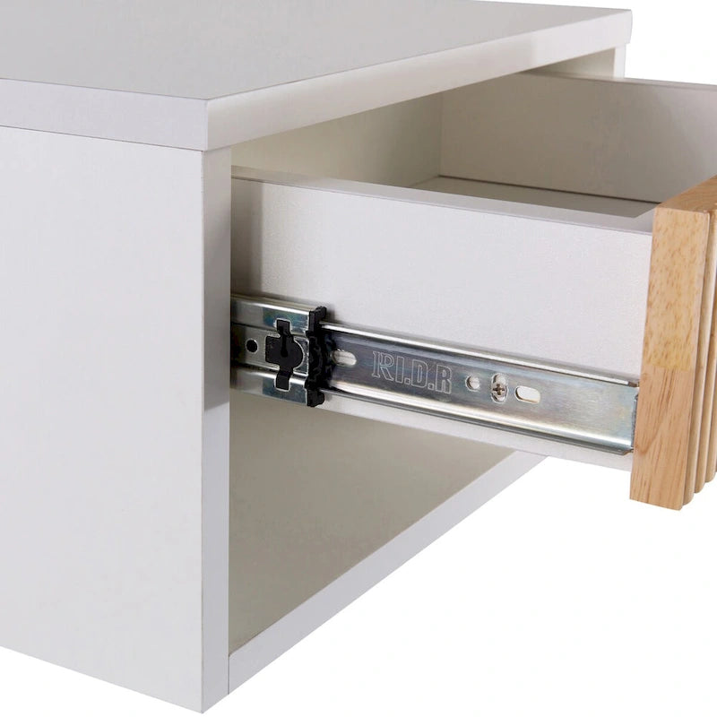 Table de chevet flottante Ettore 15.71 Classic Contemporary avec tiroir à tambour à fermeture douce et trou pour câble, par JONATHAN Y