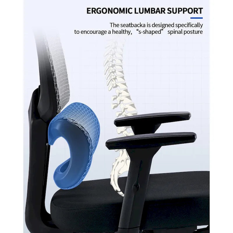 Chaise de bureau ergonomique avec repose-pieds, chaise de bureau à roulettes en caoutchouc