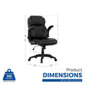 Fauteuil de bureau ergonomique à dossier haut Sealy Atlas avec accoudoirs rembourrés